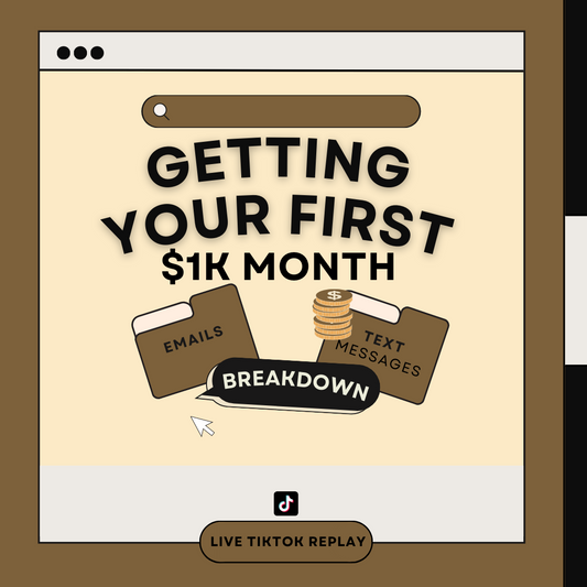 How To Get To Your First $1K Month